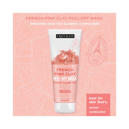 Freeman Beauty Exotic Blends Pore Clearing French Pink Clay Peel Off Mask