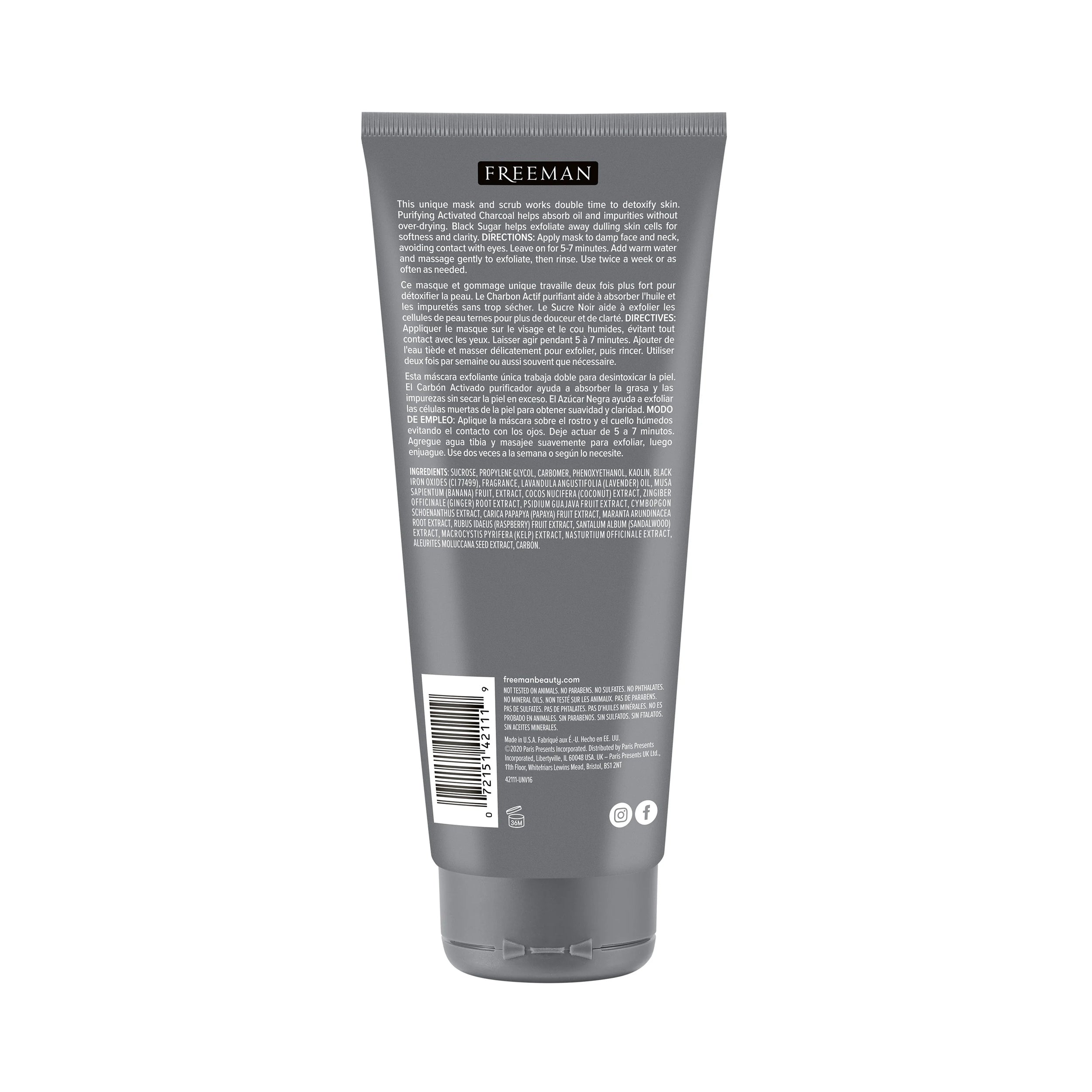 Freeman Beauty Polishing Charcoal Black Sugar Gel Mask