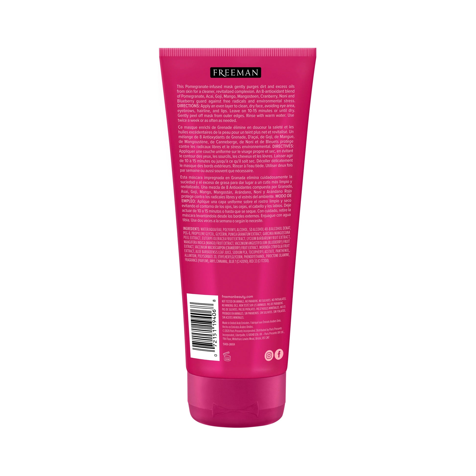Freeman Beauty Revitalizing Pomegranate Peel-Off Gel Mask