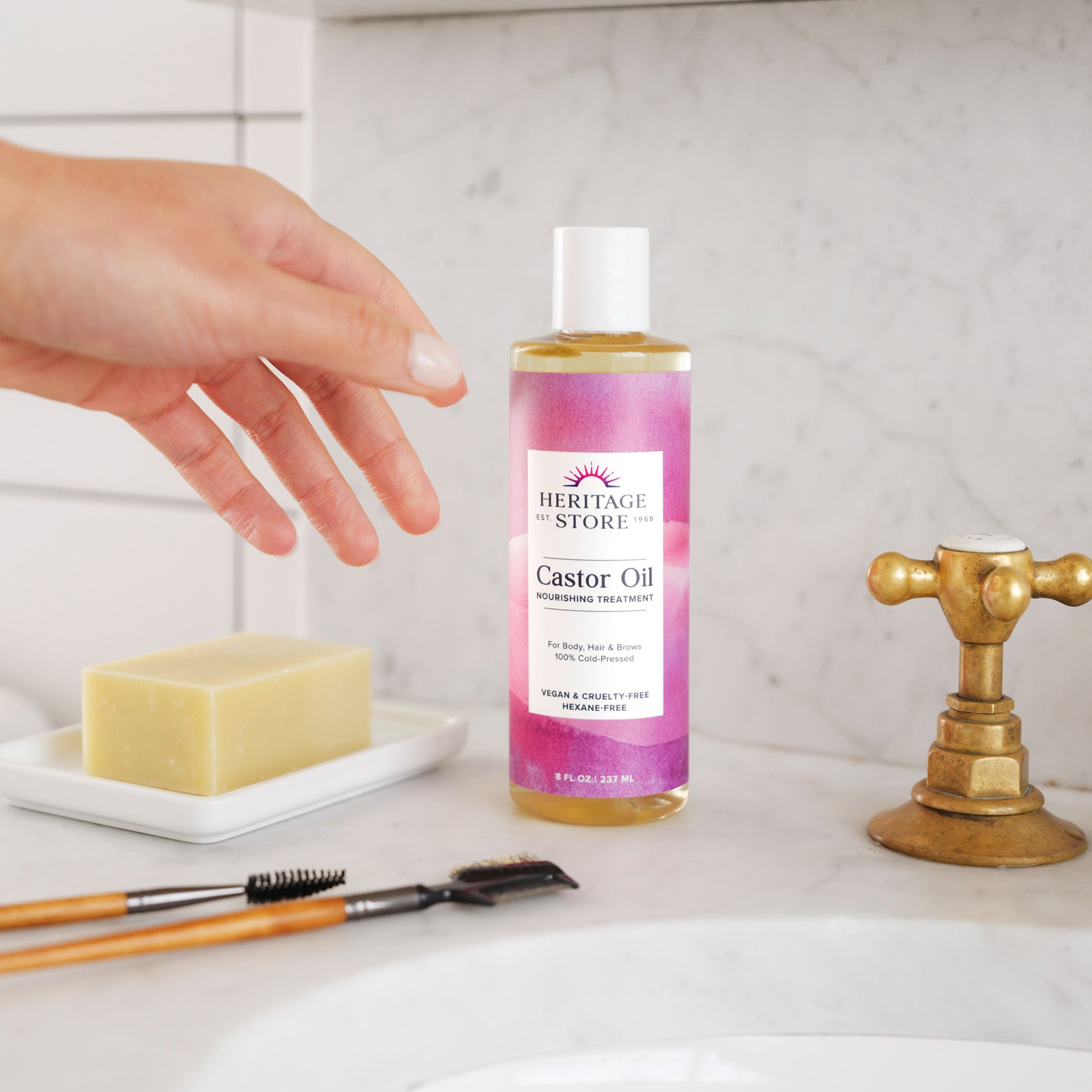 Heritage Store Castor Oil Cold-Pressed Nourishing Treatment