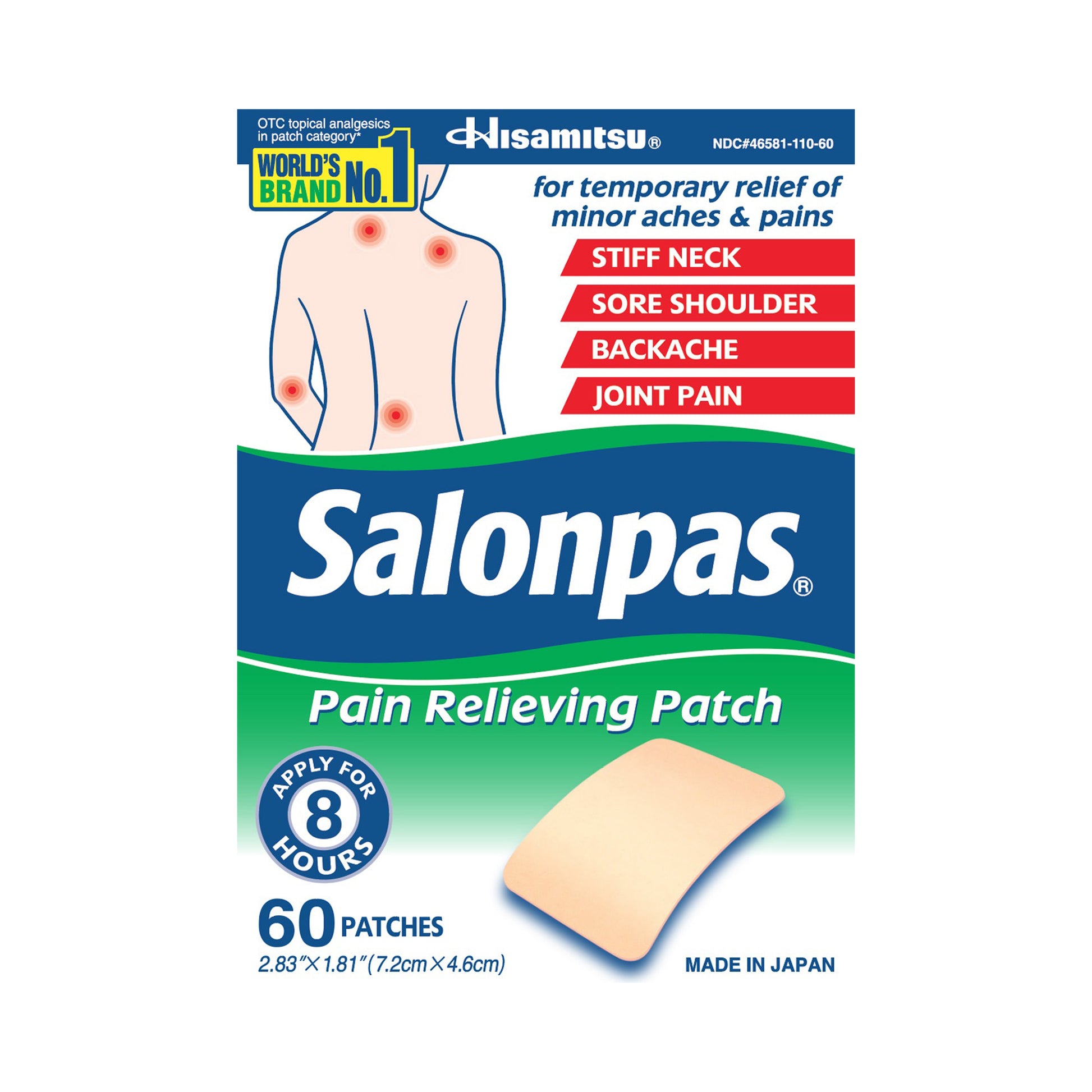 Hisamitsu Salonpas Pain Relieving Patch 60 Count