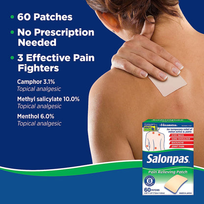 Hisamitsu Salonpas Pain Relieving Patch 60 Count