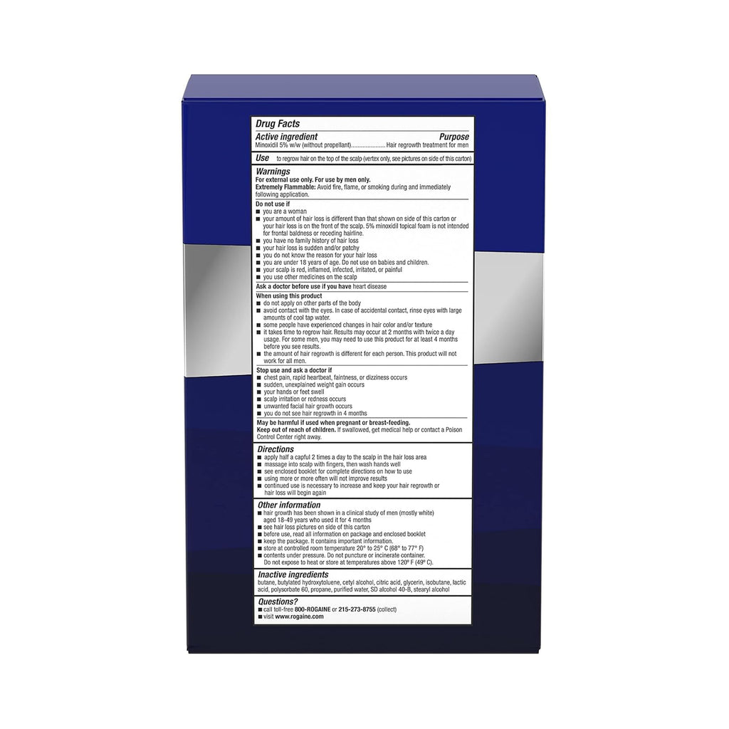 Men's Rogaine 5% Minoxidil Topical Aerosol Hair Regrowth Treatment Foam - 3 Month Supply