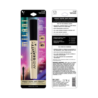 Milani Cosmetics Highly Rated Anti-Gravity Mascara 115 Intense Black