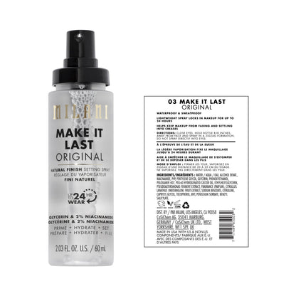 Milani Cosmetics Make It Last Natural Finish Setting Spray 60 mL
