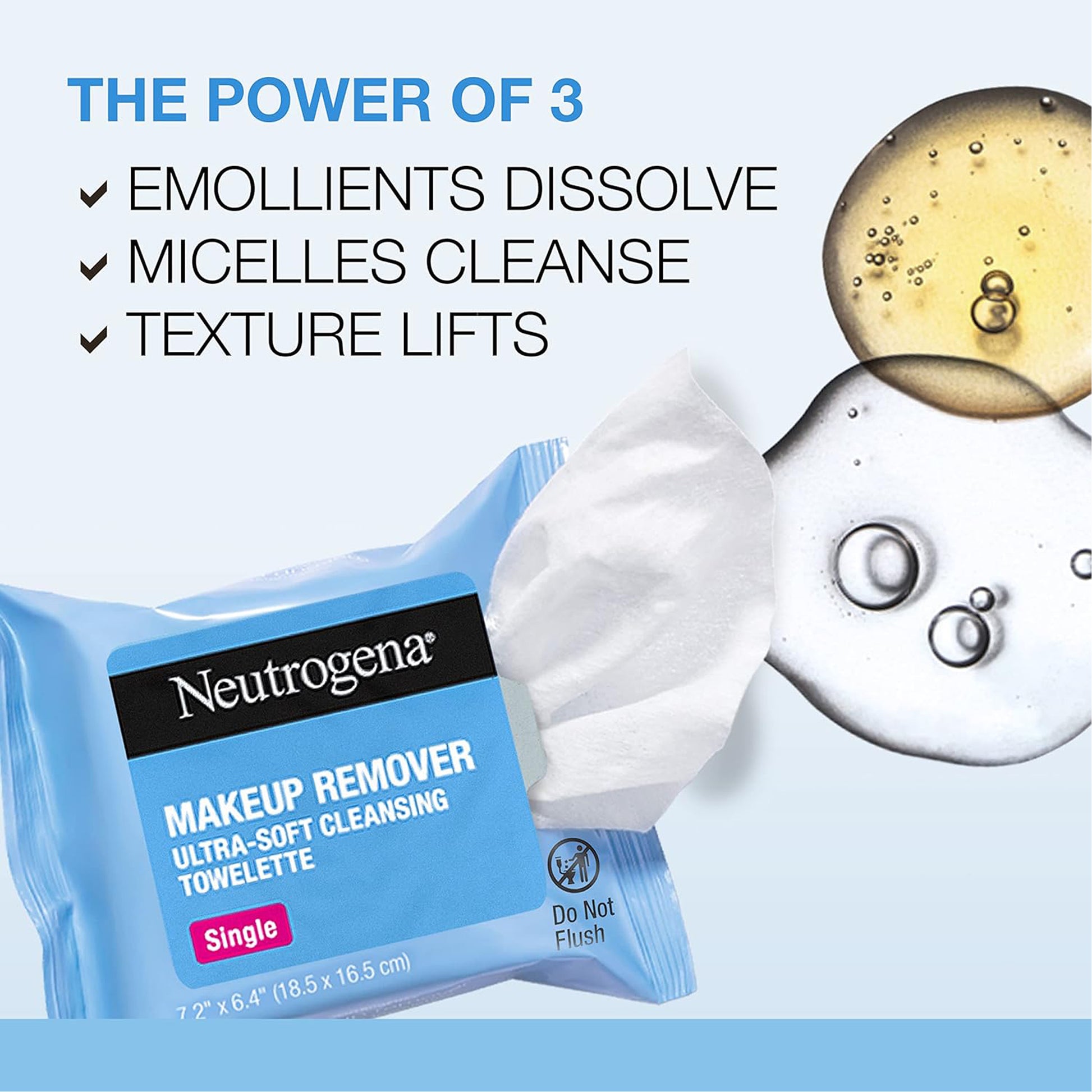 Neutrogena Makeup Remover Ultra-Soft Cleansing Towelettes 20 Ct