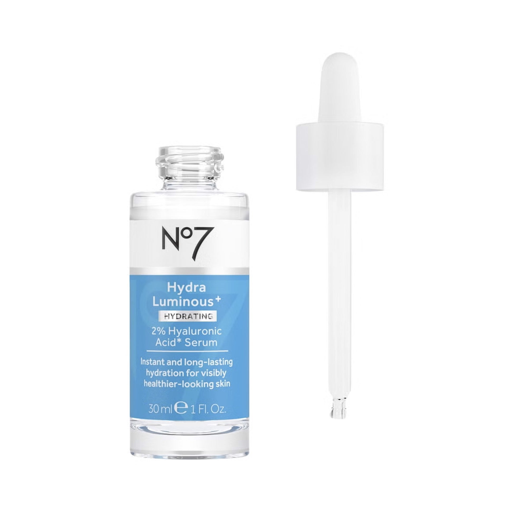 No7 HydraLuminous+ 2% Hyaluronic Acid Serum 30 mL