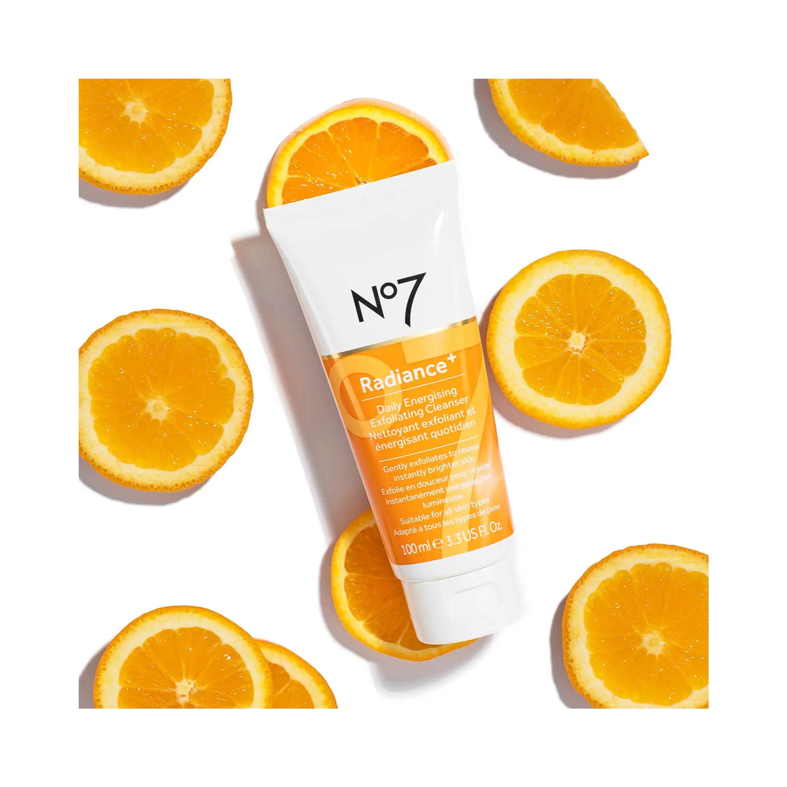 No7 Radiance+ Daily Energizing Exfoliating Cleanser 100 mL