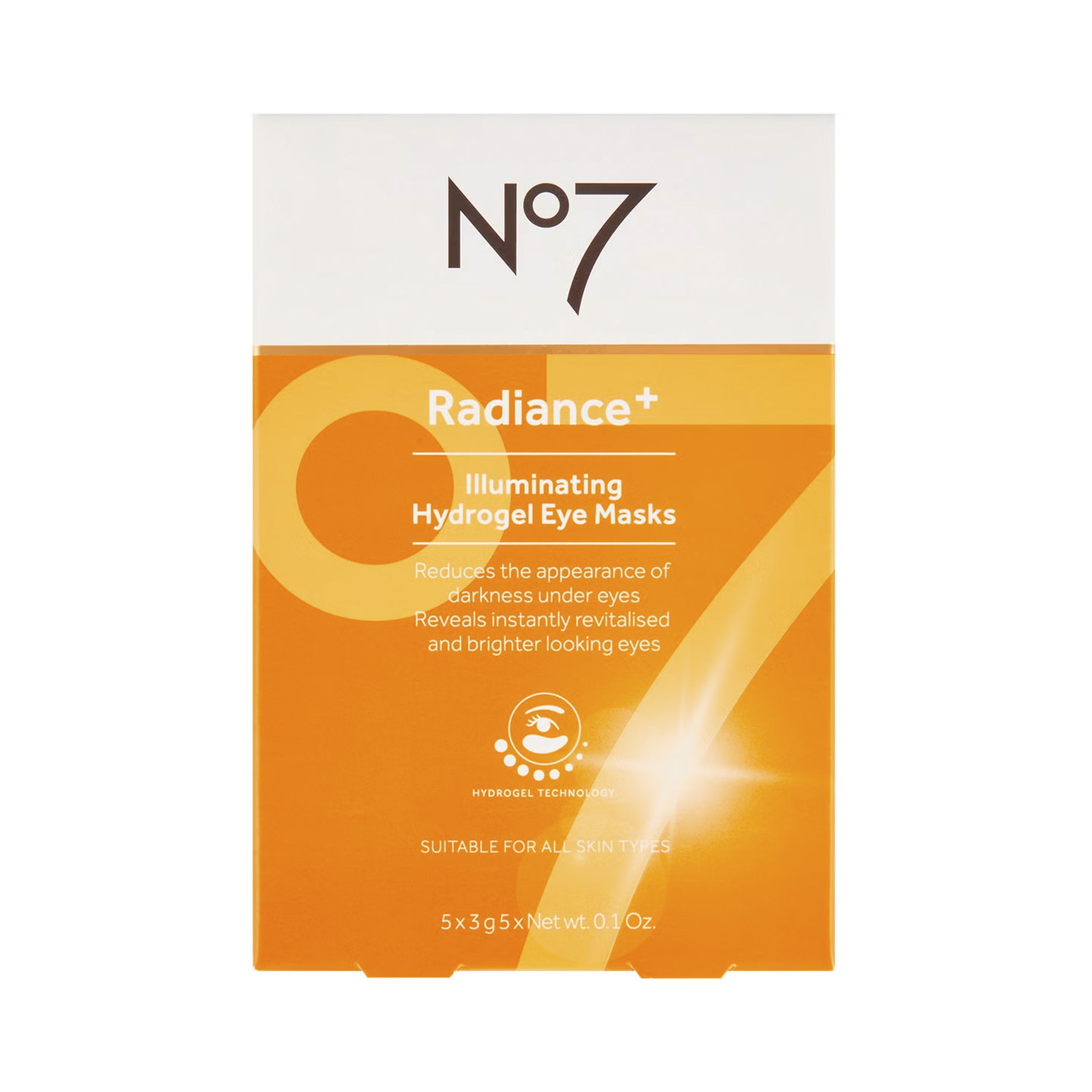 No7 Radiance+ Illuminating Hydrogel Eye Masks 5 x 3g