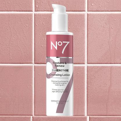 No7 Restore Renew Dual Action Cleansing Lotion 200 mL
