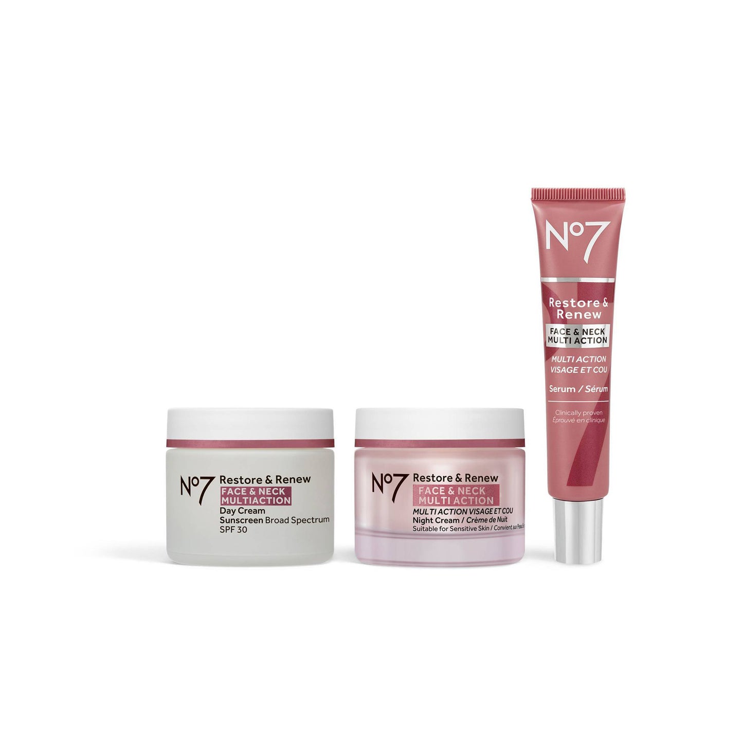 No7 Restore Renew Face Neck Multi Action Skincare System