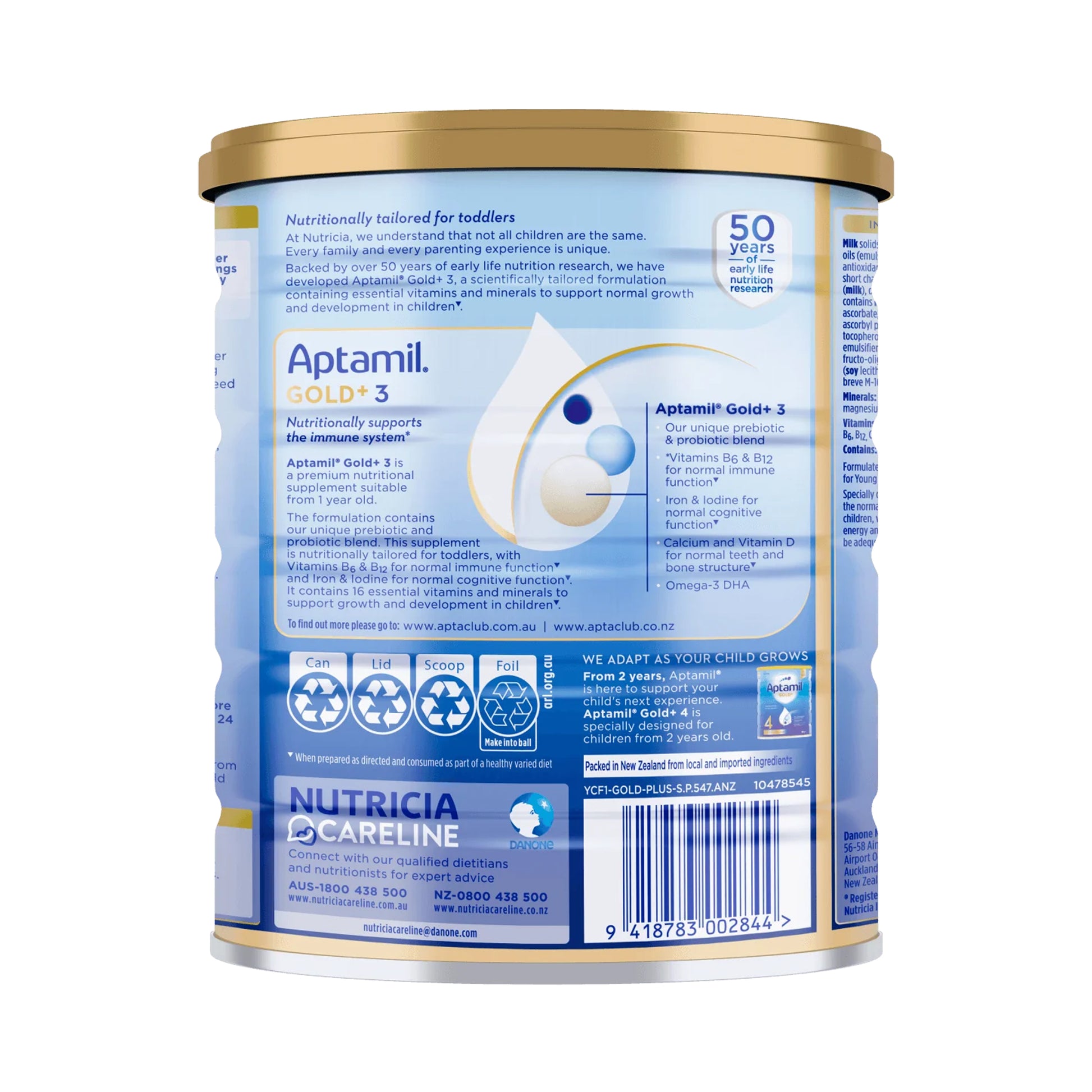 Nutricia Aptamil Gold+ 4 Premium Nutritional Supplement From 2 Years 900g