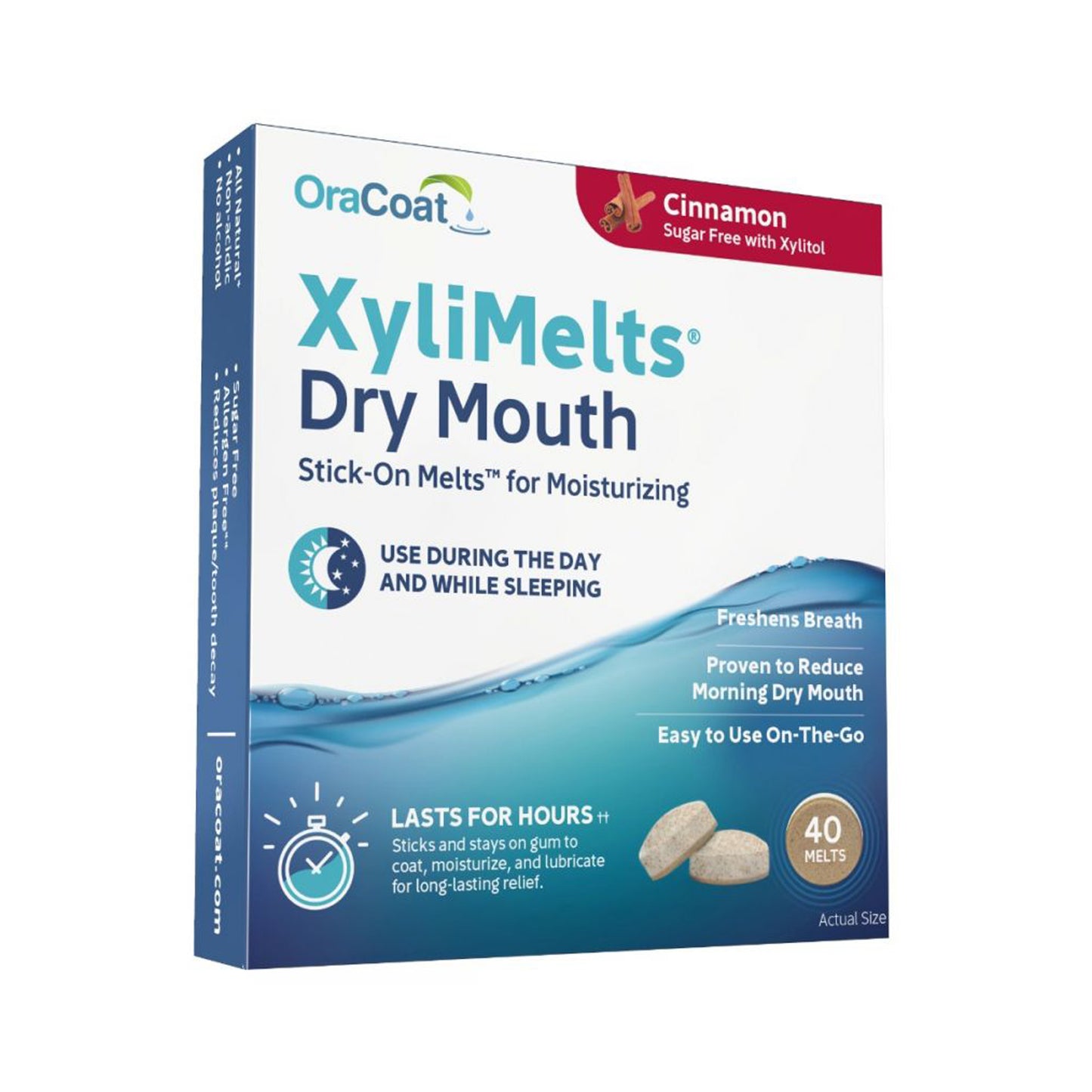 OraCoat XyliMelts for Dry Mouth Cinnamon 40 Melts