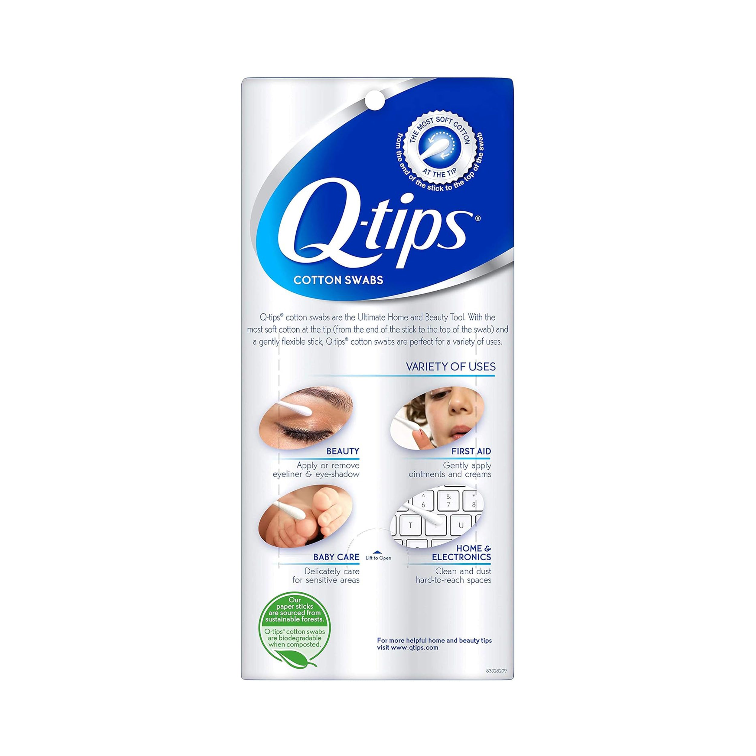 Q-tips Cotton Swabs 750 Ct