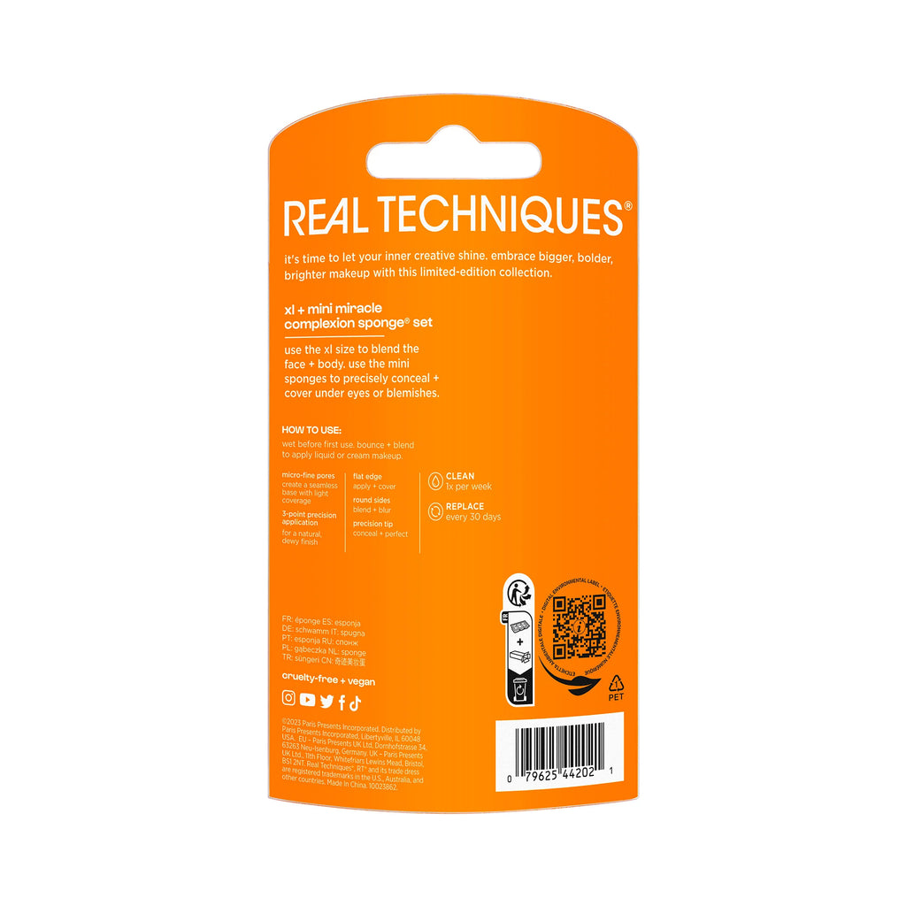 Real Techniques Hyperbrights XL + Mini Miracle Complexion Sponge Set