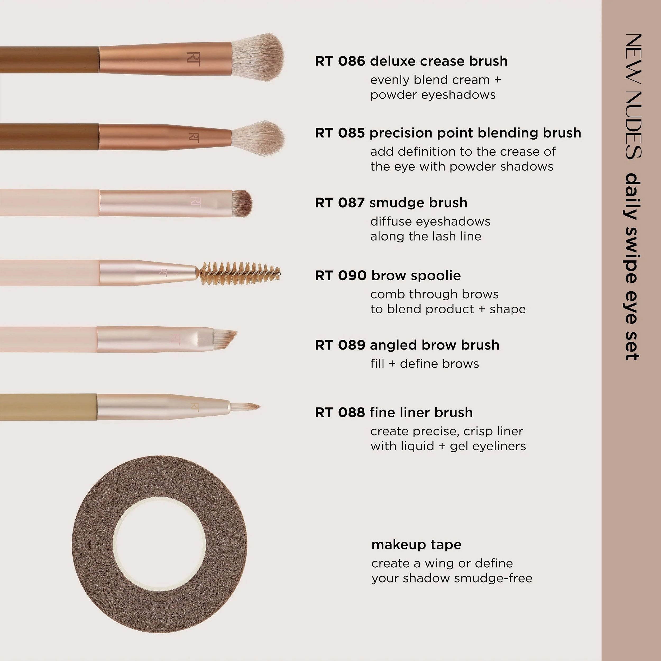 Real Techniques New Nudes Daily Swipe Eye Set