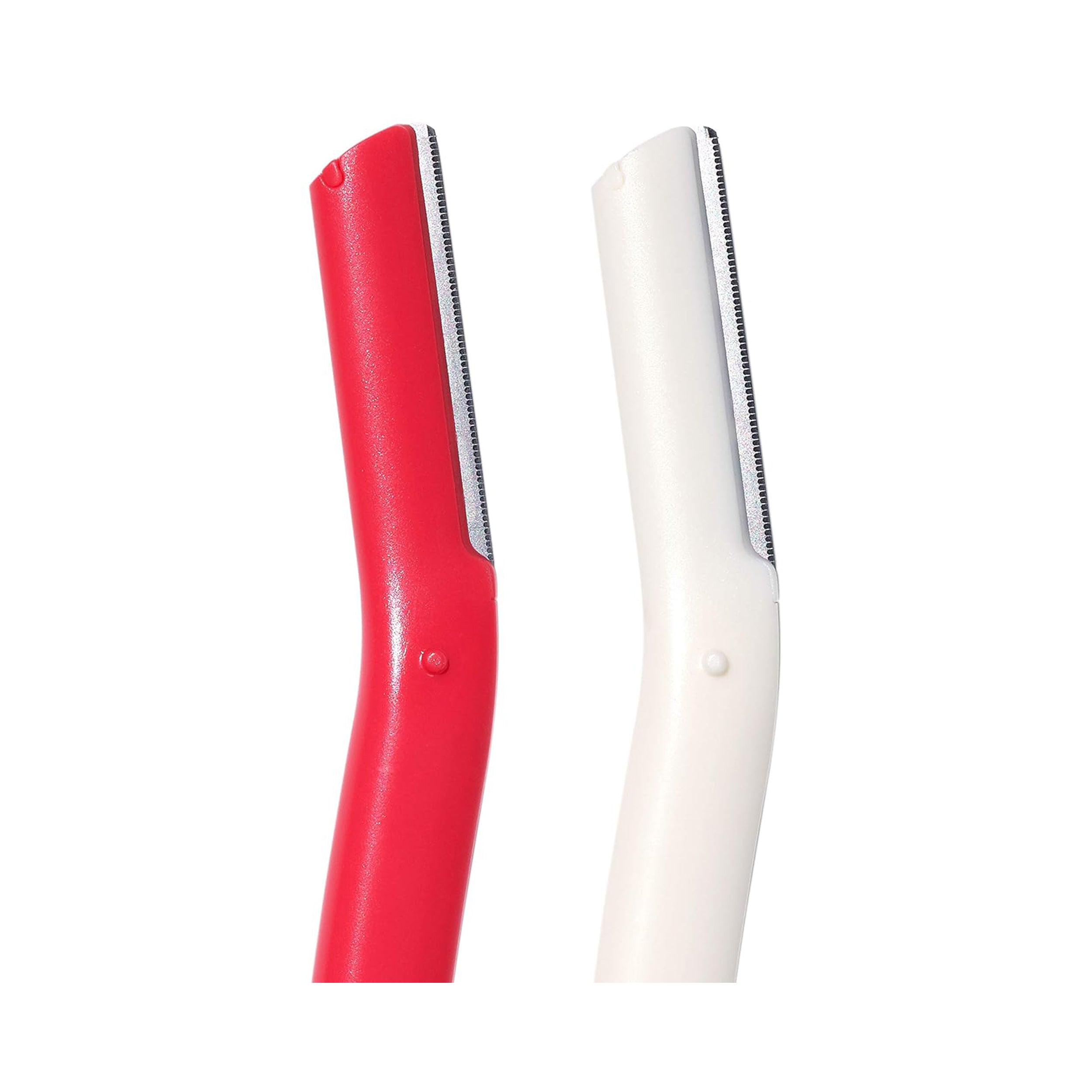 Red and white hair straighteners on a white background