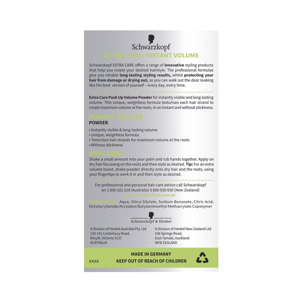 Schwarzkopf Extra Care Push Up Volume Styling Powder 10g