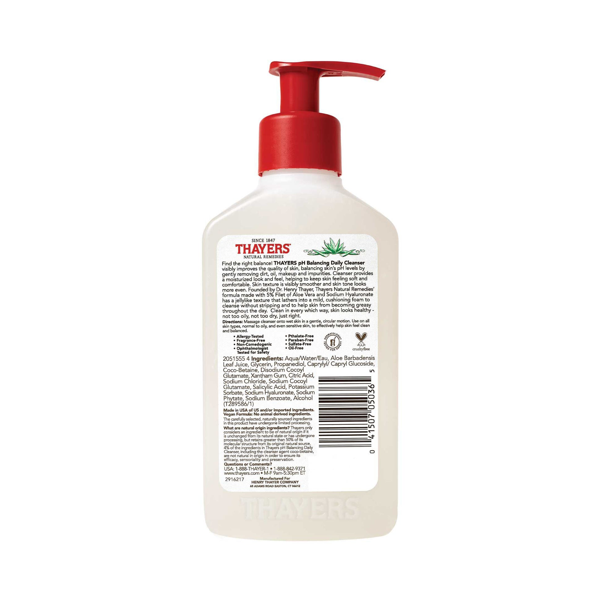 Thayers pH Balancing Gentle Face Wash with Aloe Vera 237 mL