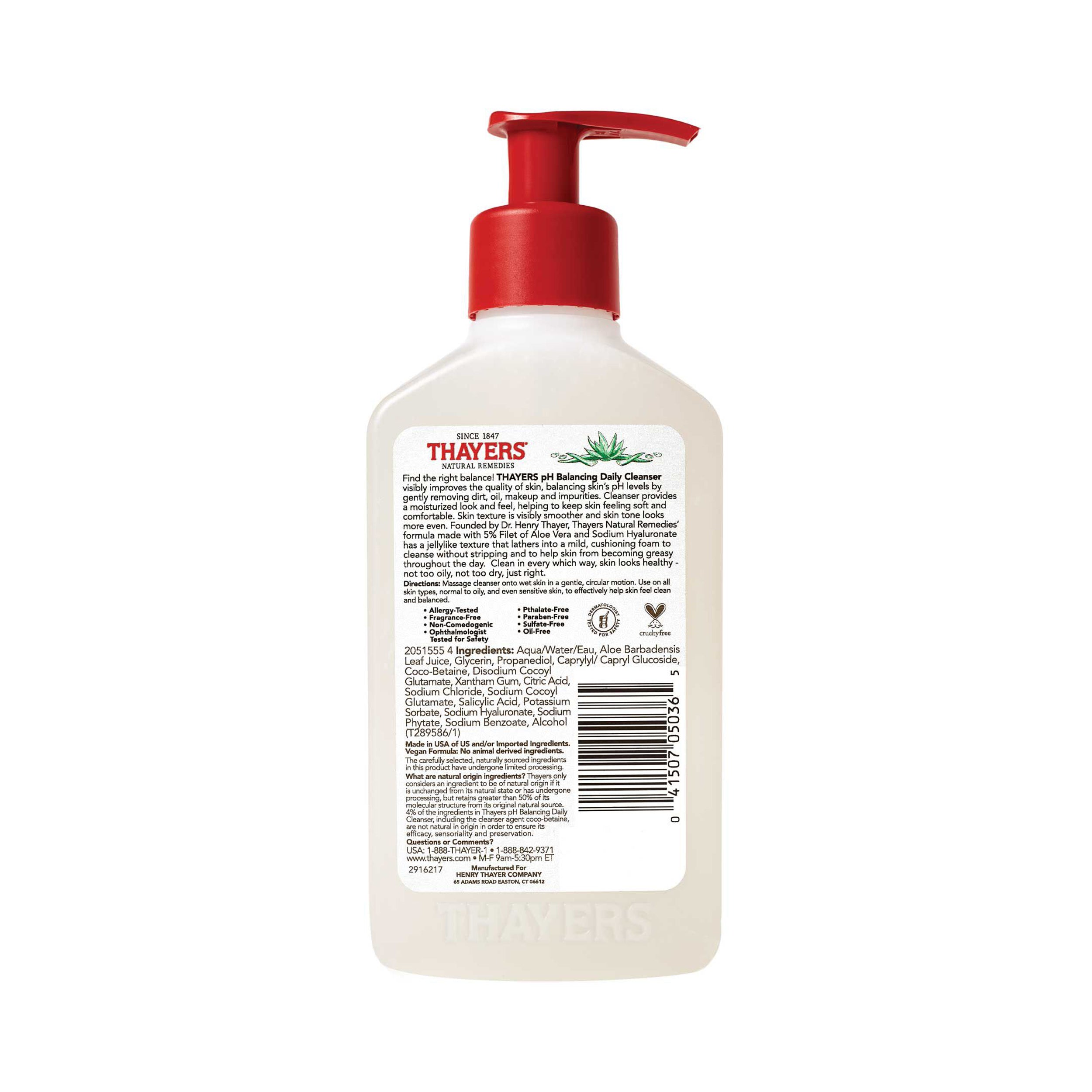 Thayers pH Balancing Gentle Face Wash with Aloe Vera 237 mL