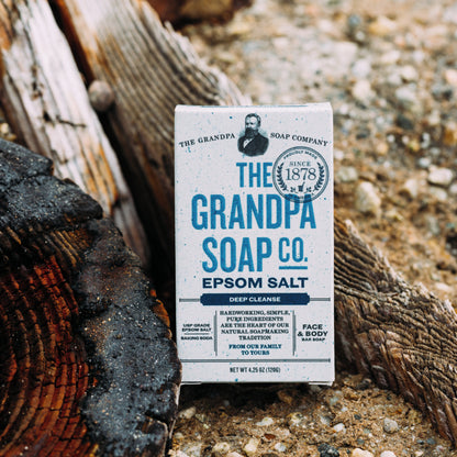 The Grandpa Soap Co Epsom Salt Bar Soap Deep Cleanse 4.25 oz 120g