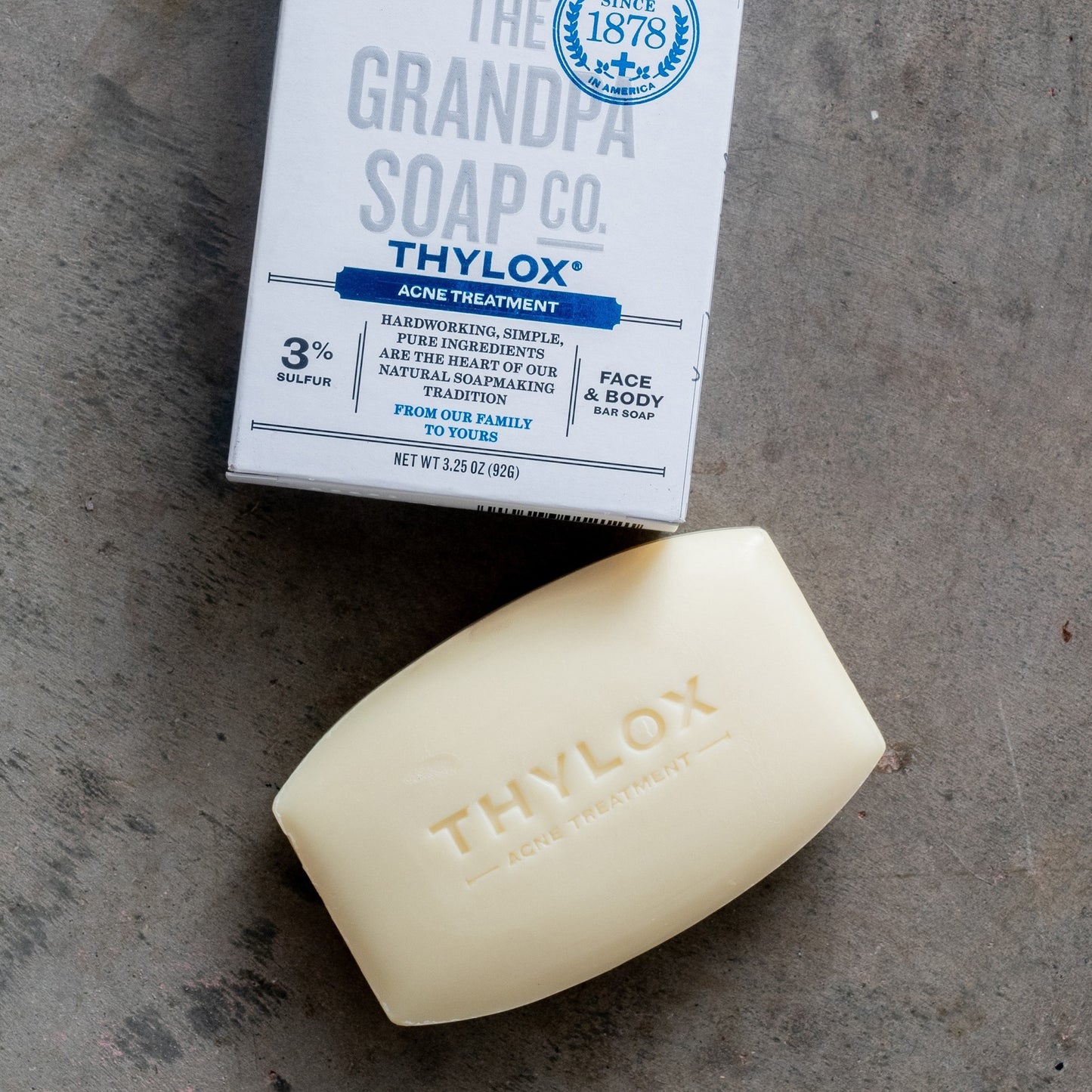 The Grandpa Soap Co Thylox Bar Soap Acne Treatment 3.25 oz92g