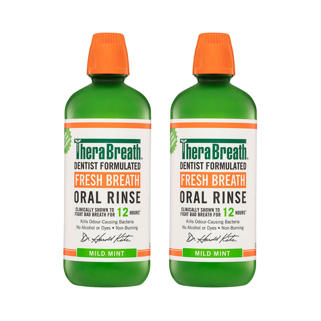 TheraBreath Oral Rinse Fresh Breath Mild Mint 1 Liter Pack Of 2