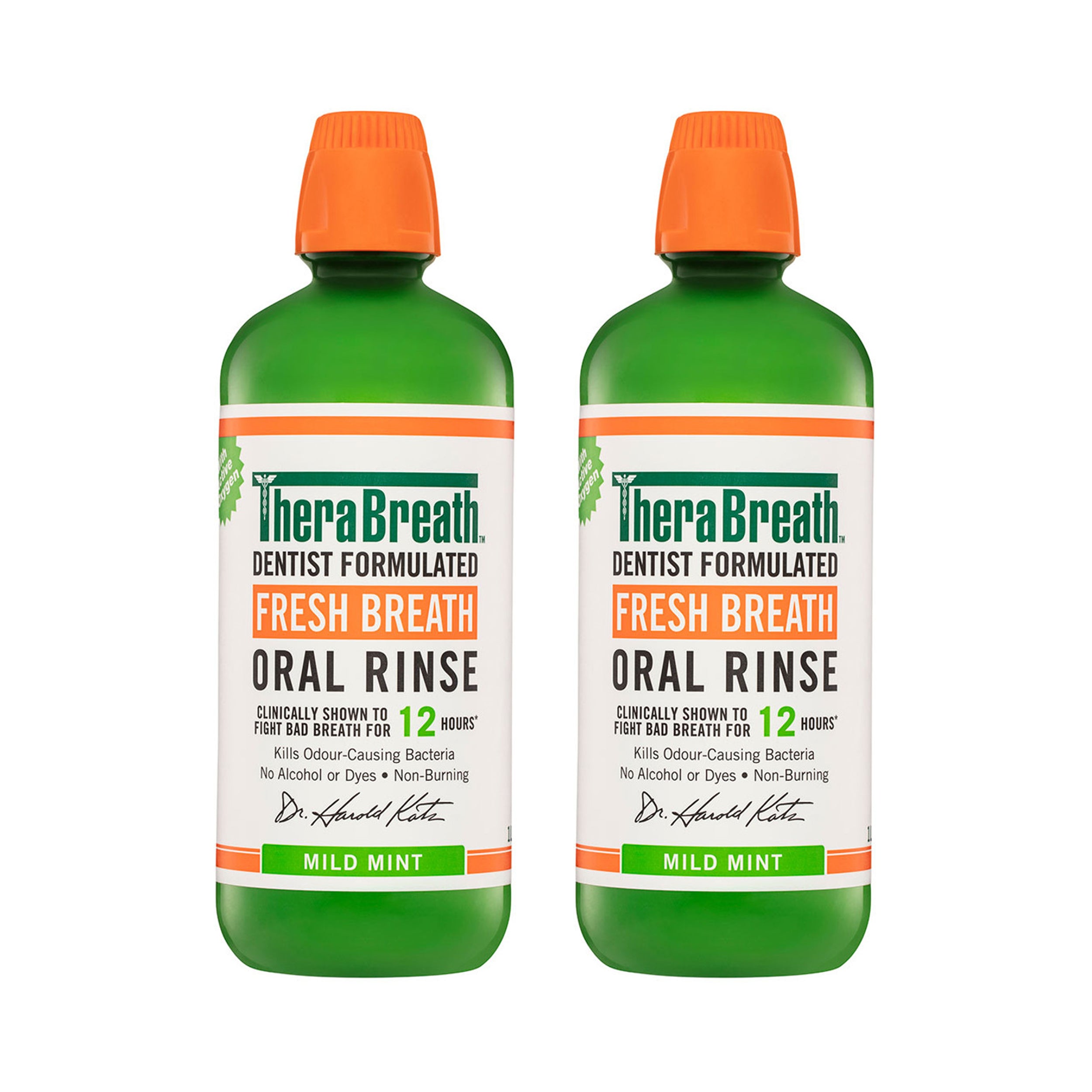 TheraBreath Oral Rinse Fresh Breath Mild Mint 1 Liter Pack Of 2