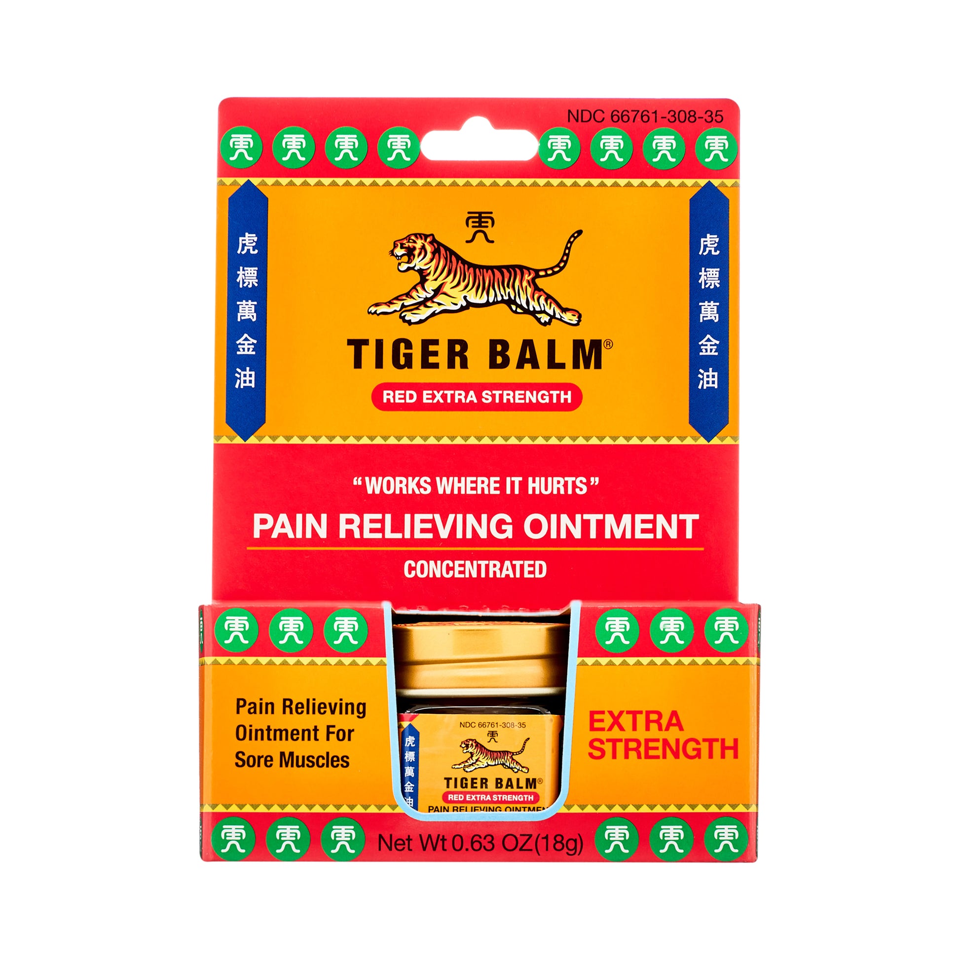 Tiger Balm Pain Relieving Ointment Red Extra Strength 18g