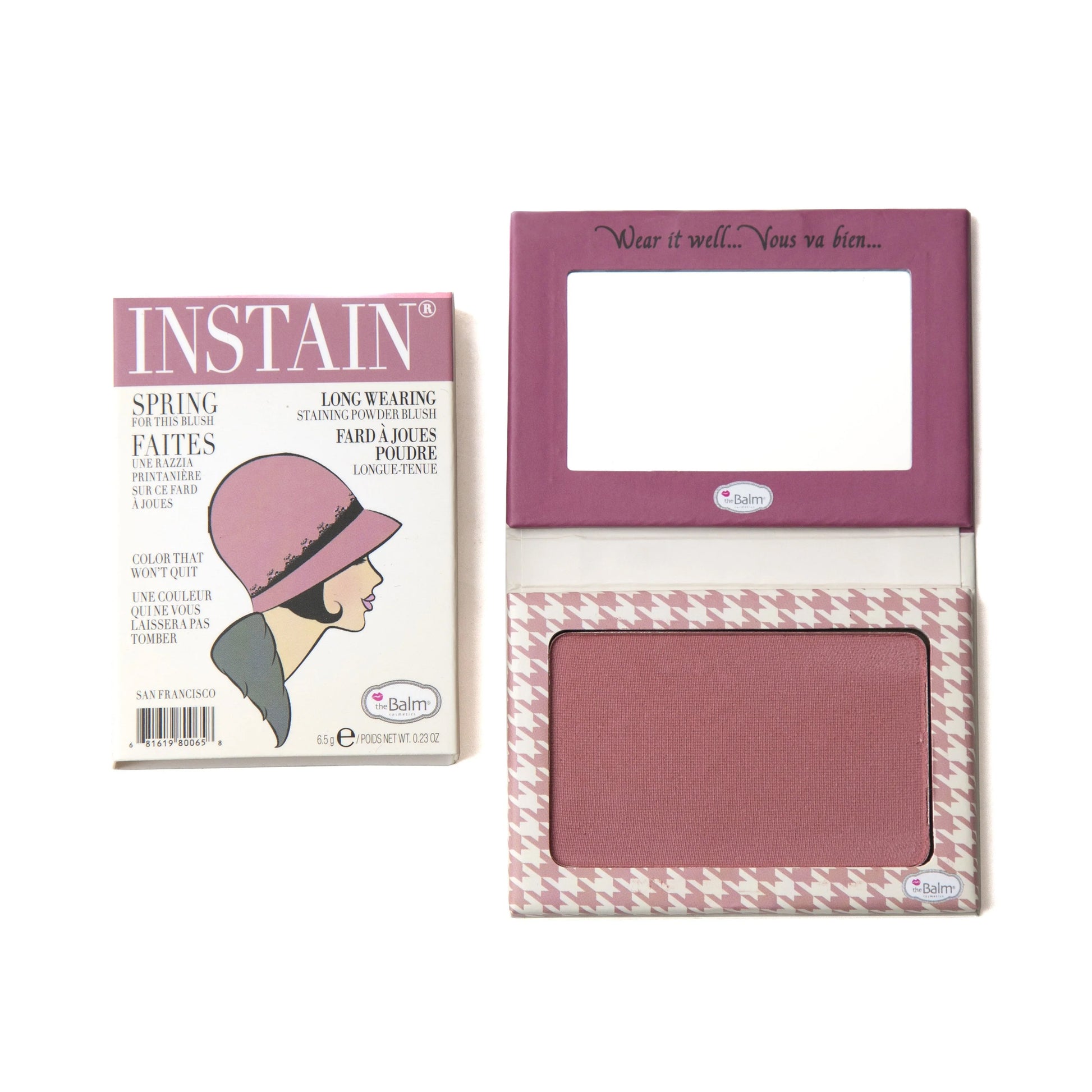 theBalm INSTAIN Long-Wearing Powder Staining Blush Houndstooth