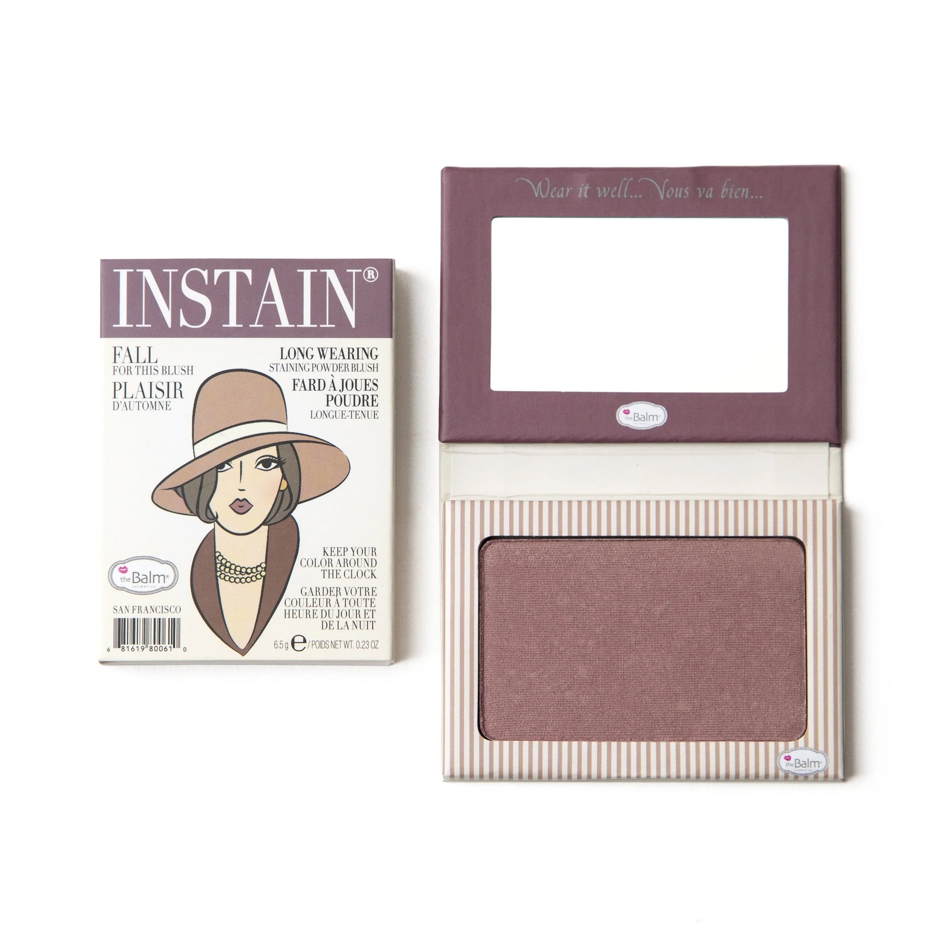 theBalm INSTAIN Long-Wearing Powder Staining Blush Pinstripe