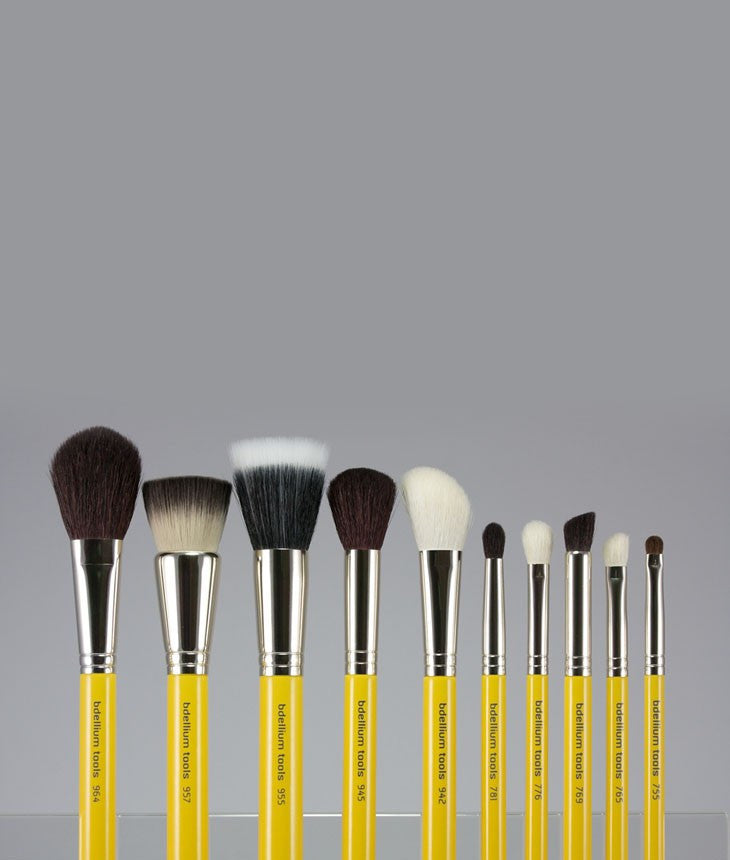 BDellium Tools Studio Mineral 10pc. Brush Set with Roll-up Pouch