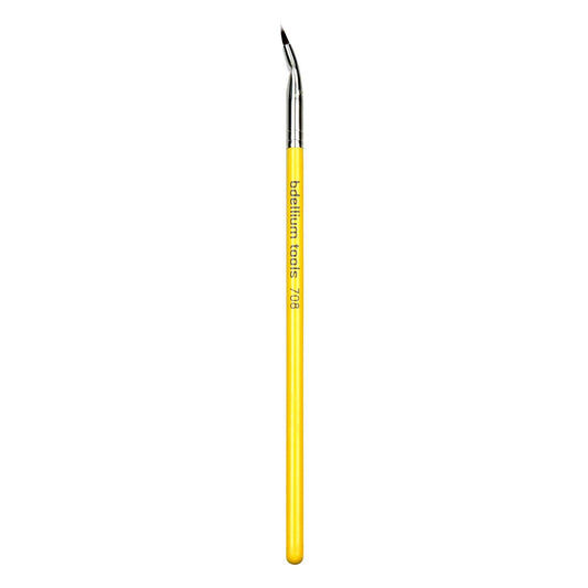 BDellium Tools Studio Line 708 Bent Eyeliner Brush Yellow