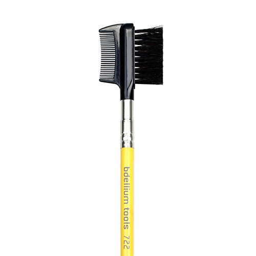 BDellium Tools Studio Line 722 Comb/Brow Brush Yellow Head