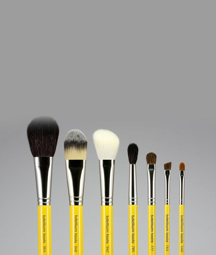 BDellium Tools Studio Basic 7pc. Brush Set with Roll-up Pouch