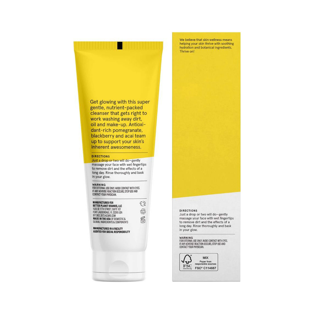 Acure Brightening Cleansing Gel 118ml Back