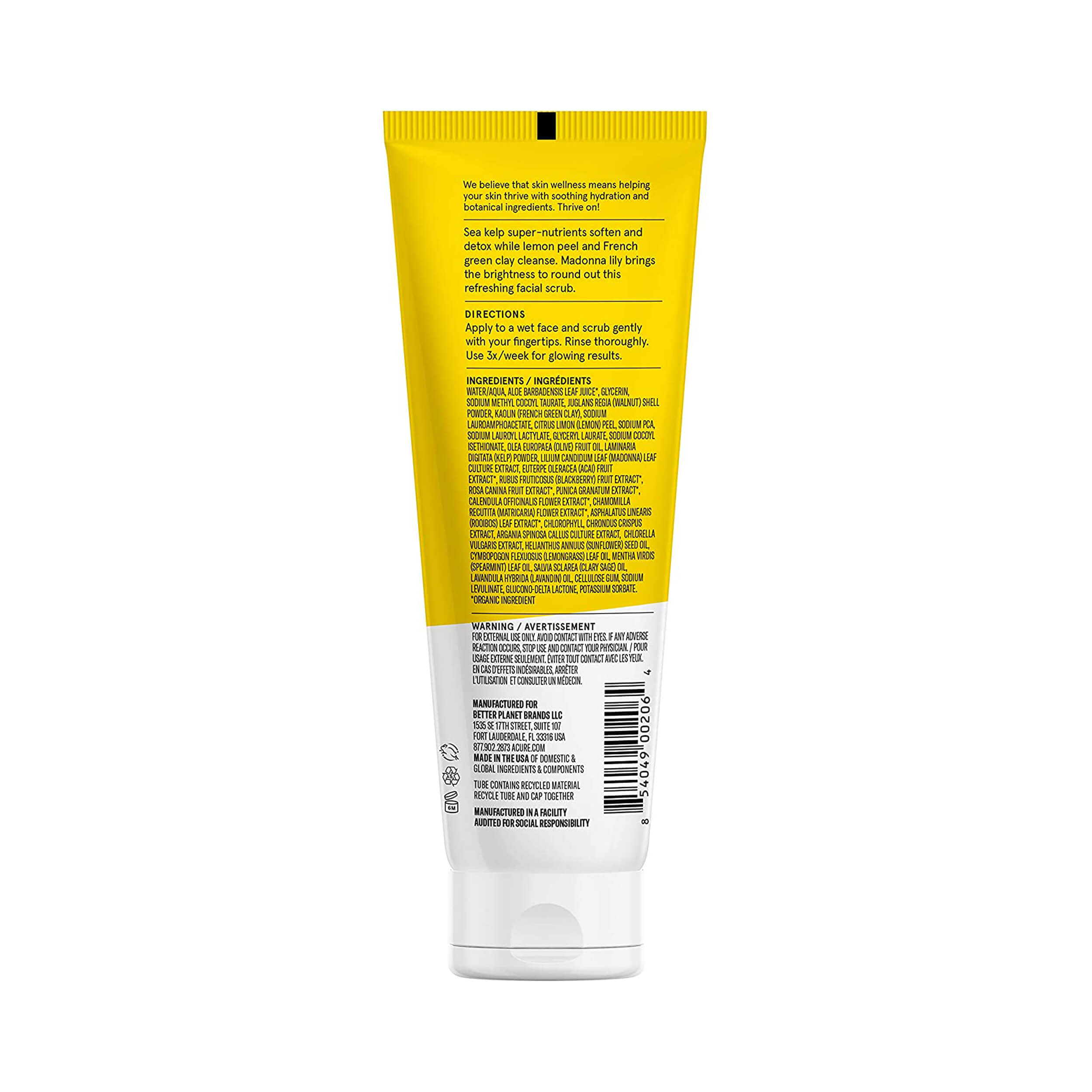 Acure Brightening Facial Scrub 118 mL