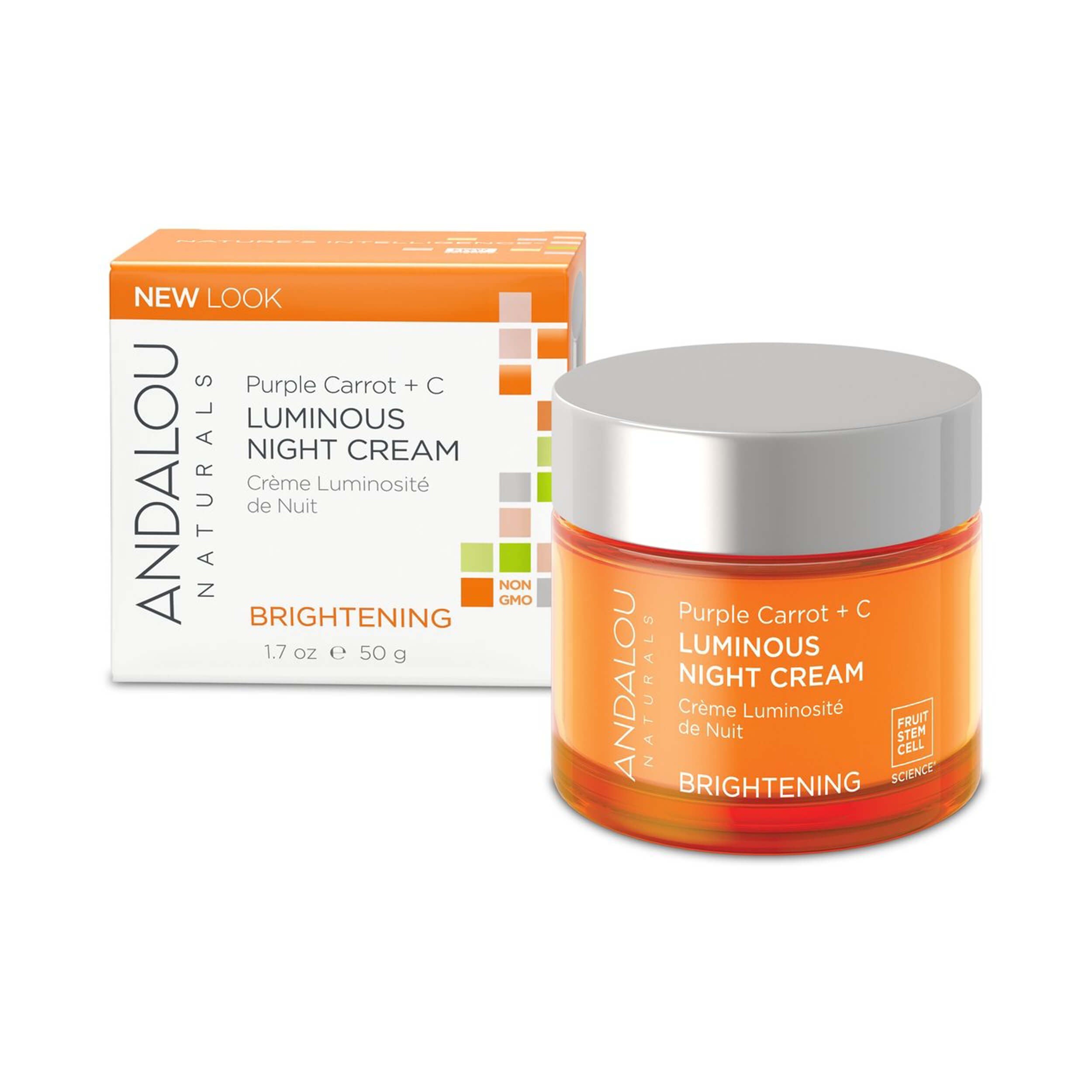 Andalou Naturals Brightening Purple Carrot + C Luminous Night Cream 50g