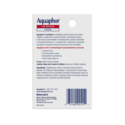 Aquaphor Lip Repair Stick Immediate Relief Dual Pack