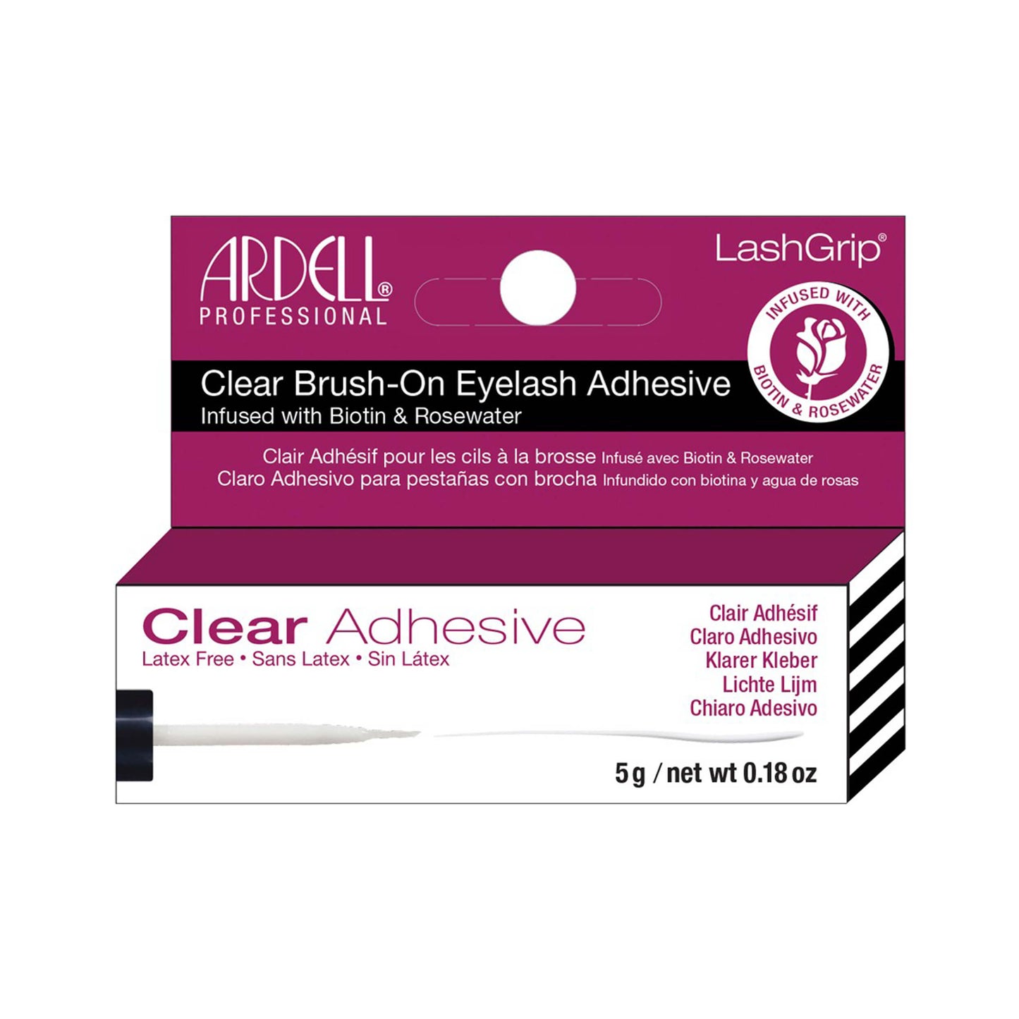 Ardell Brush-On Adhesive with Biotin Rosewater Clear 5 g