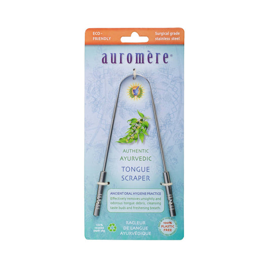 Auromere Tongue Scraper Surgical Grade Stainless Steel