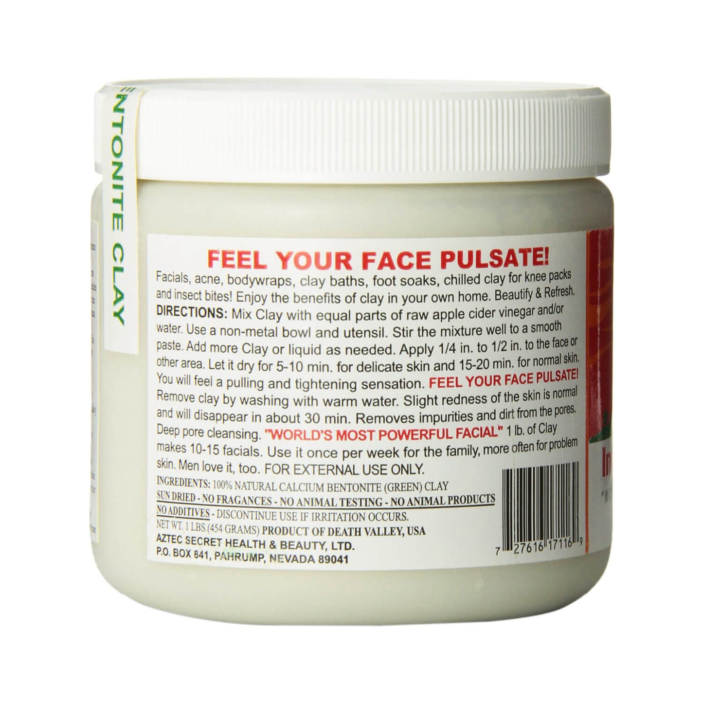 Aztec Secret Indian Healing Clay Deep Pore Cleansing 1 lb 454g
