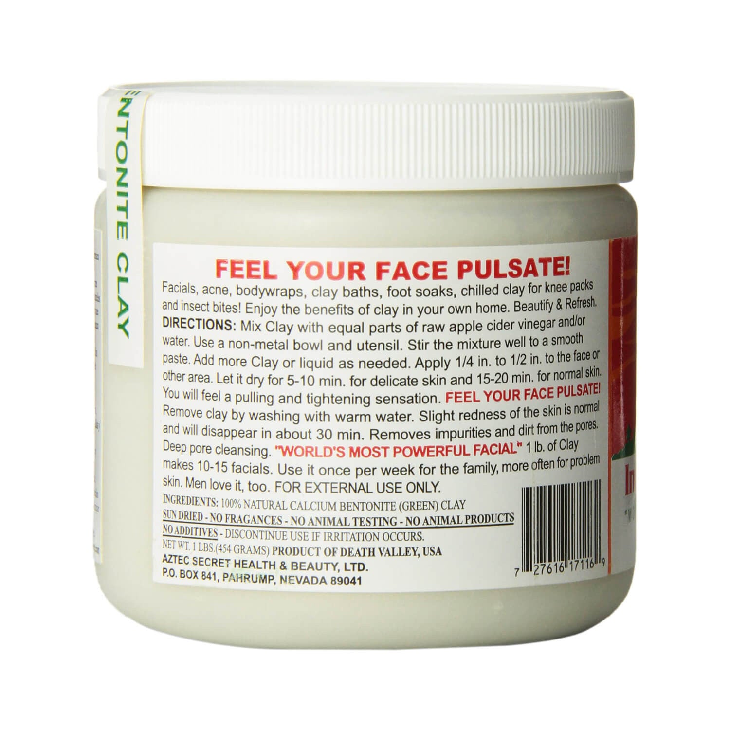 Aztec Secret Indian Healing Clay Deep Pore Cleansing 1 lb 454g