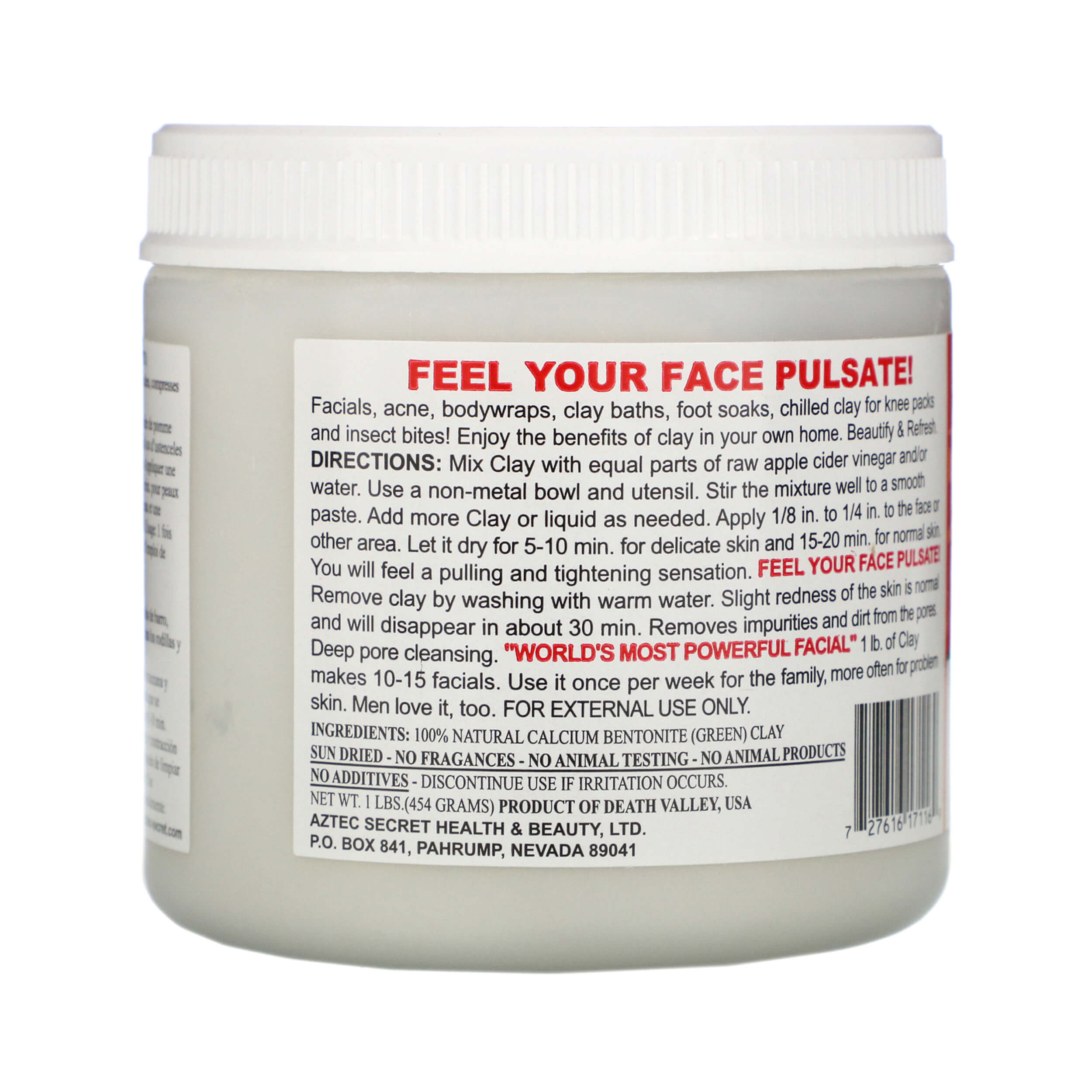 Aztec Secret Indian Healing Clay Deep Pore Cleansing Mask 1 lb 454 g