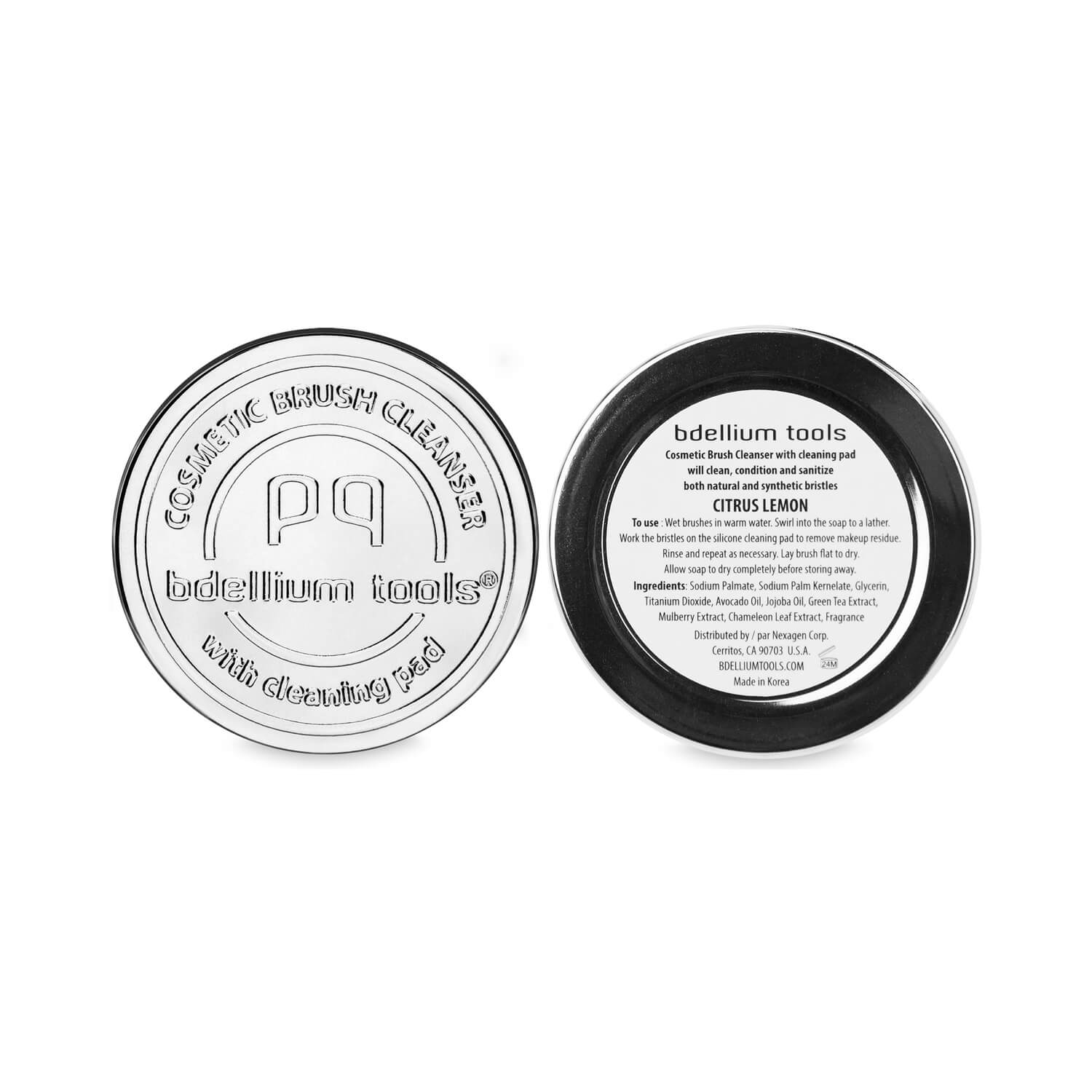 BDellium Tools Brush Cleanser Citrus Lemon Back & Front