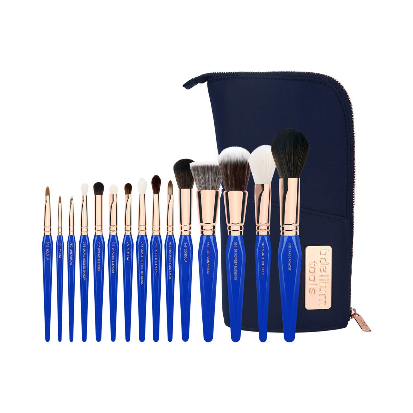 BDellium Tools Golden Triangle Phase I Complete 15pc Brush Set With Pouch