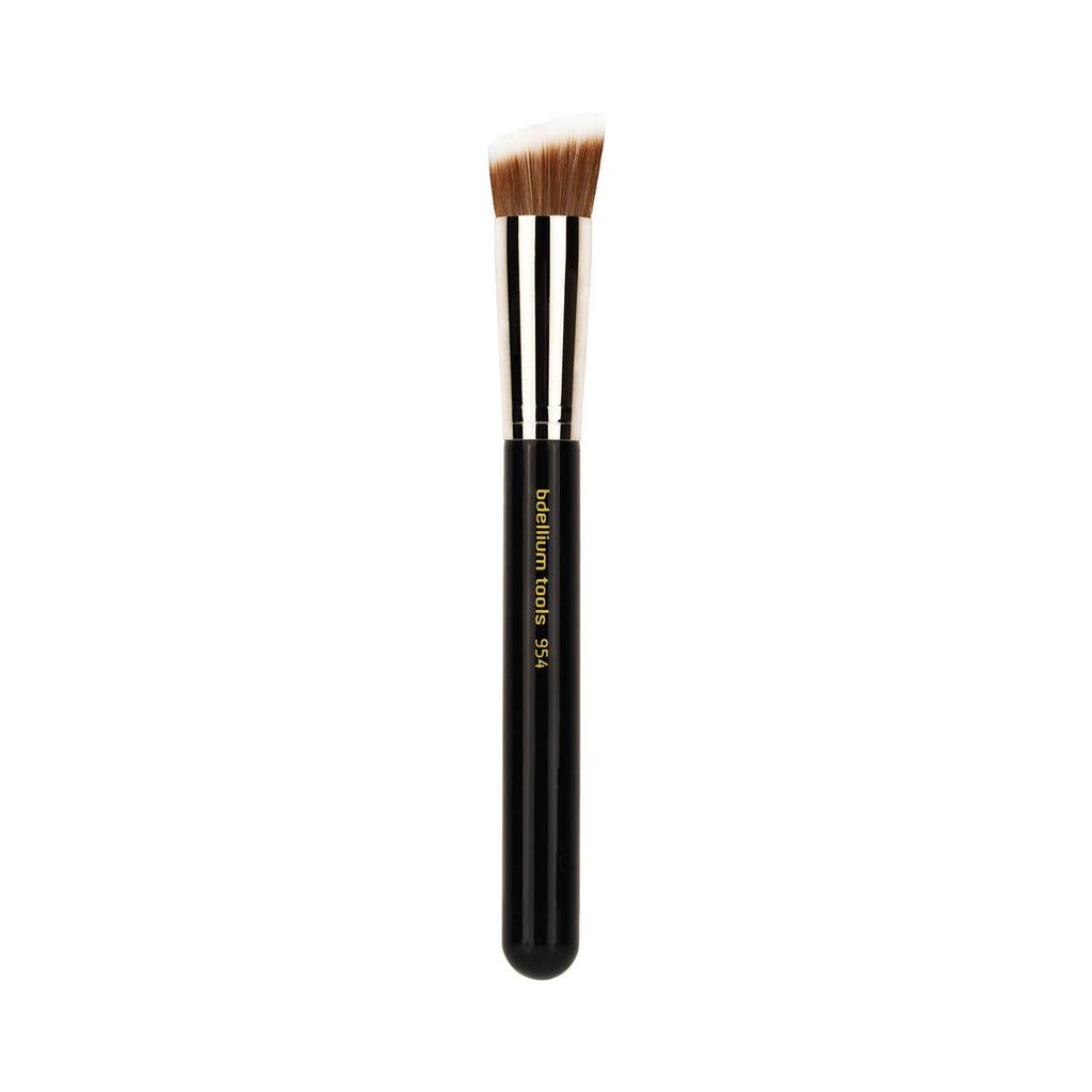 BDellium Tools Maestro Line 954 Duet Fiber Slanted Kabuki Brush Black
