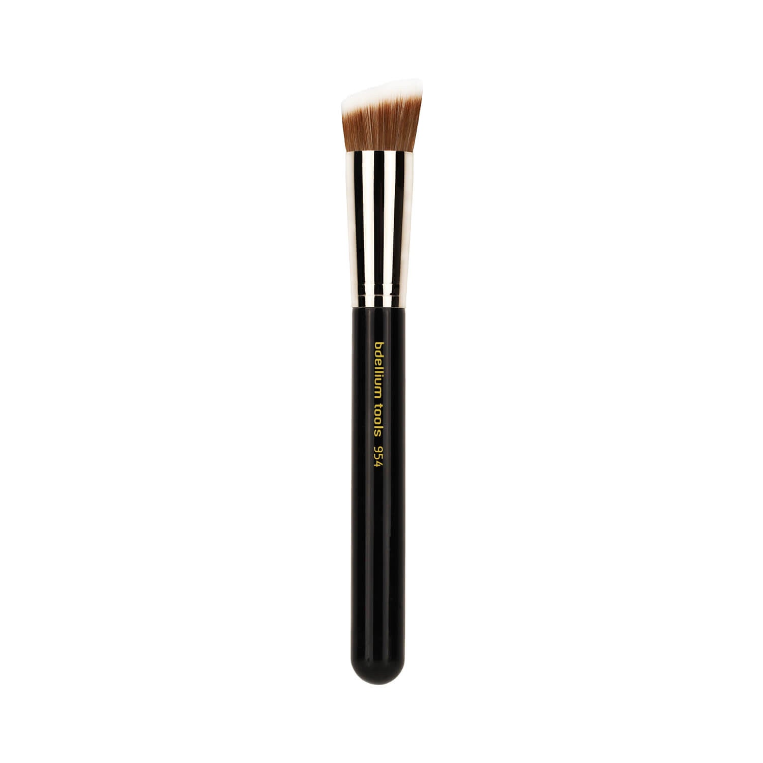 BDellium Tools Maestro Line 954 Duet Fiber Slanted Kabuki Brush Black