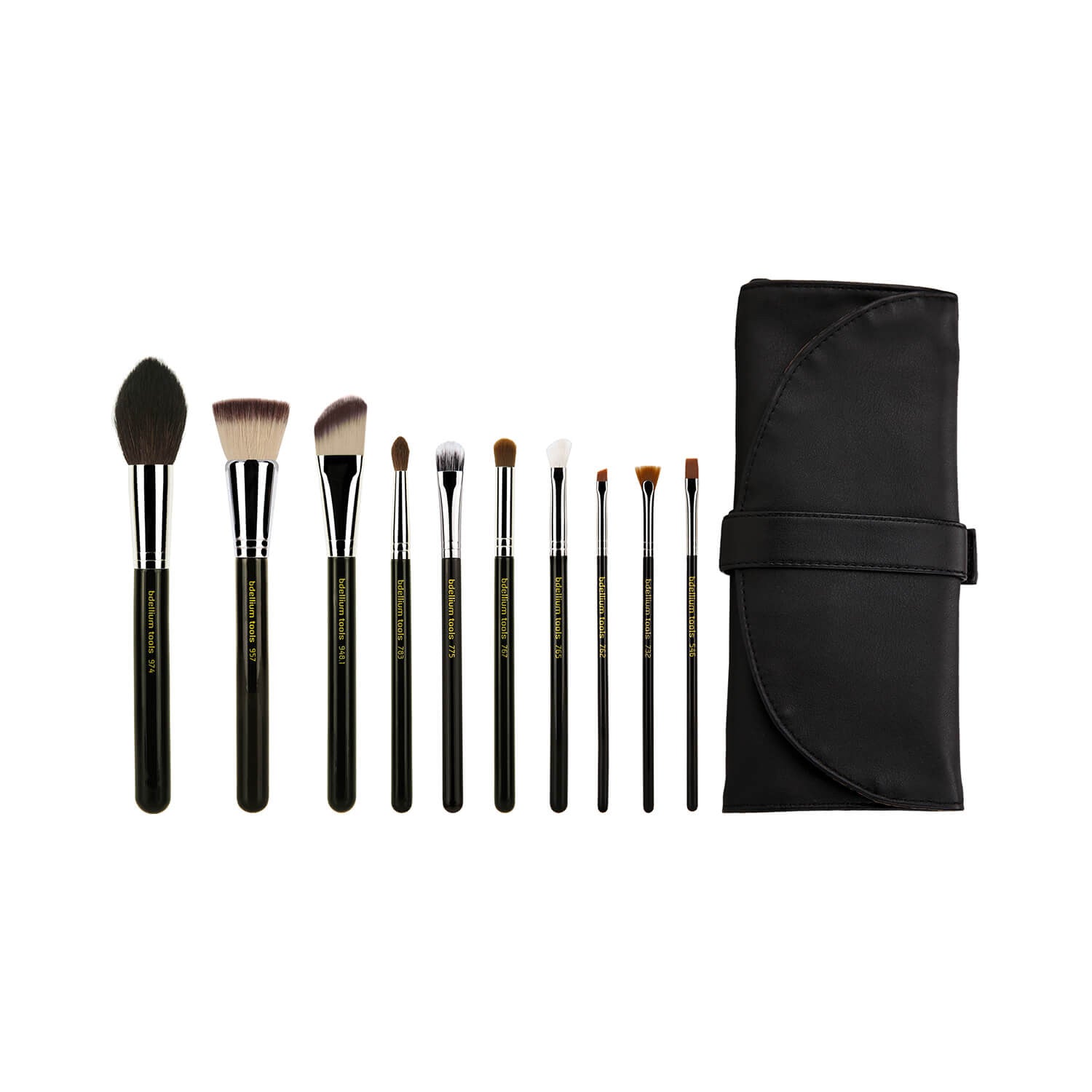 BDellium Tools Maestro The Key Essential 10pc. Brush set with Roll-up Pouch