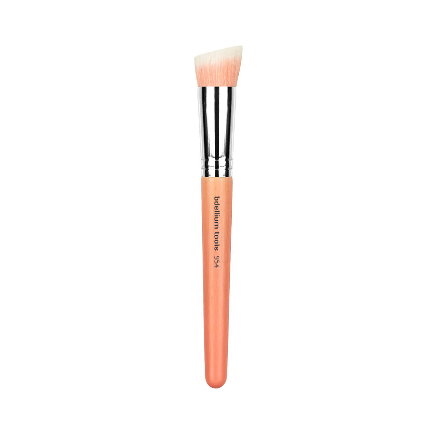 BDellium Tools Pink Bambu 954 Duet Fiber Slanted Kabuki Brush Pink